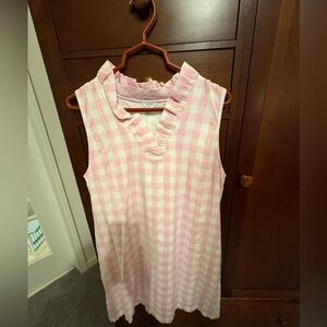 Crown & Ivy Ruffled Collar Striped dress